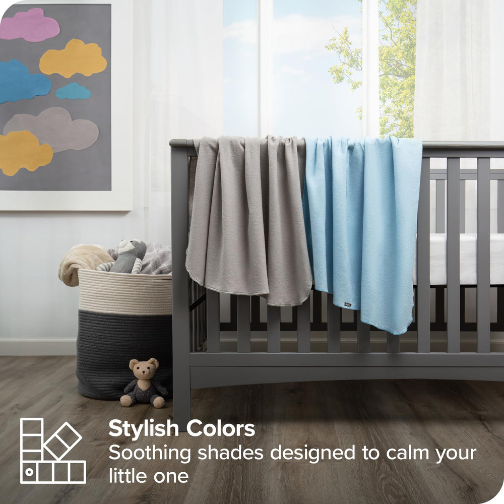 Bare Home hypoallergenic flannel blanket resting against delicate baby skin.