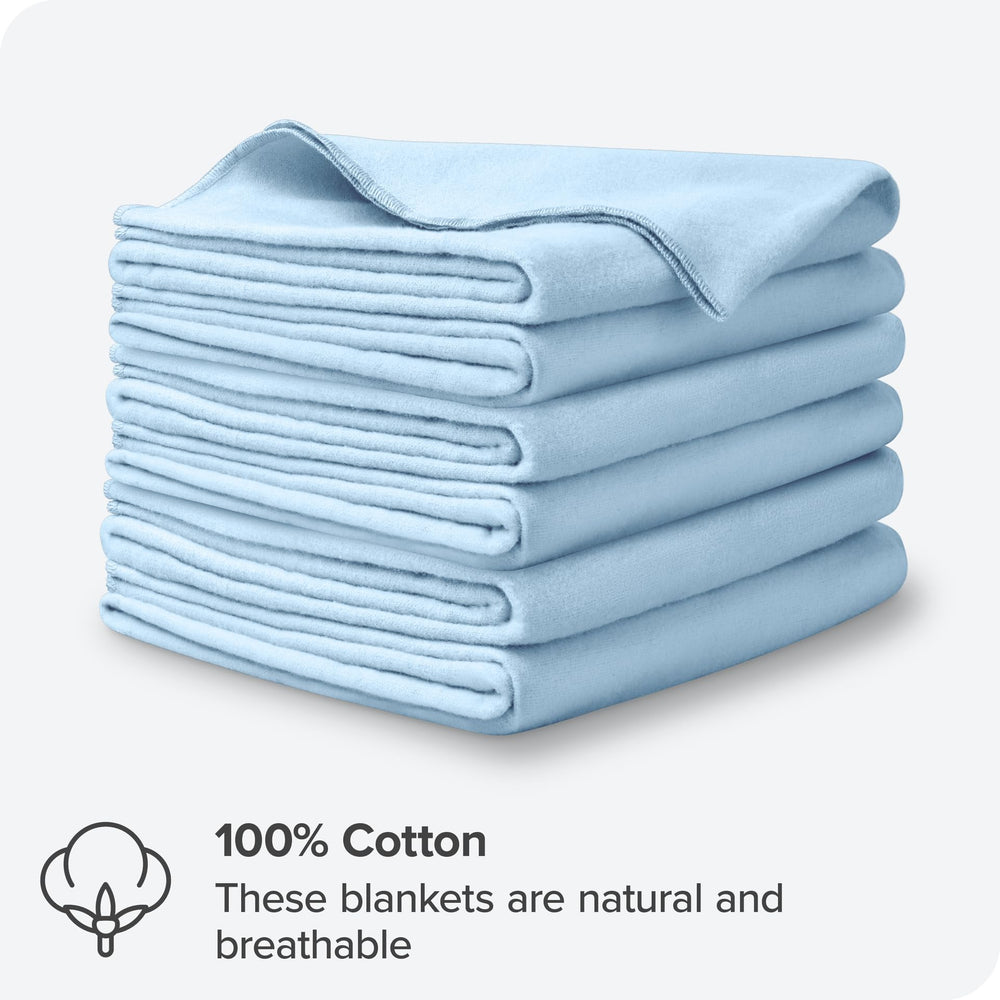 Bare Home flannel receiving blanket six-pack for nursery versatility
