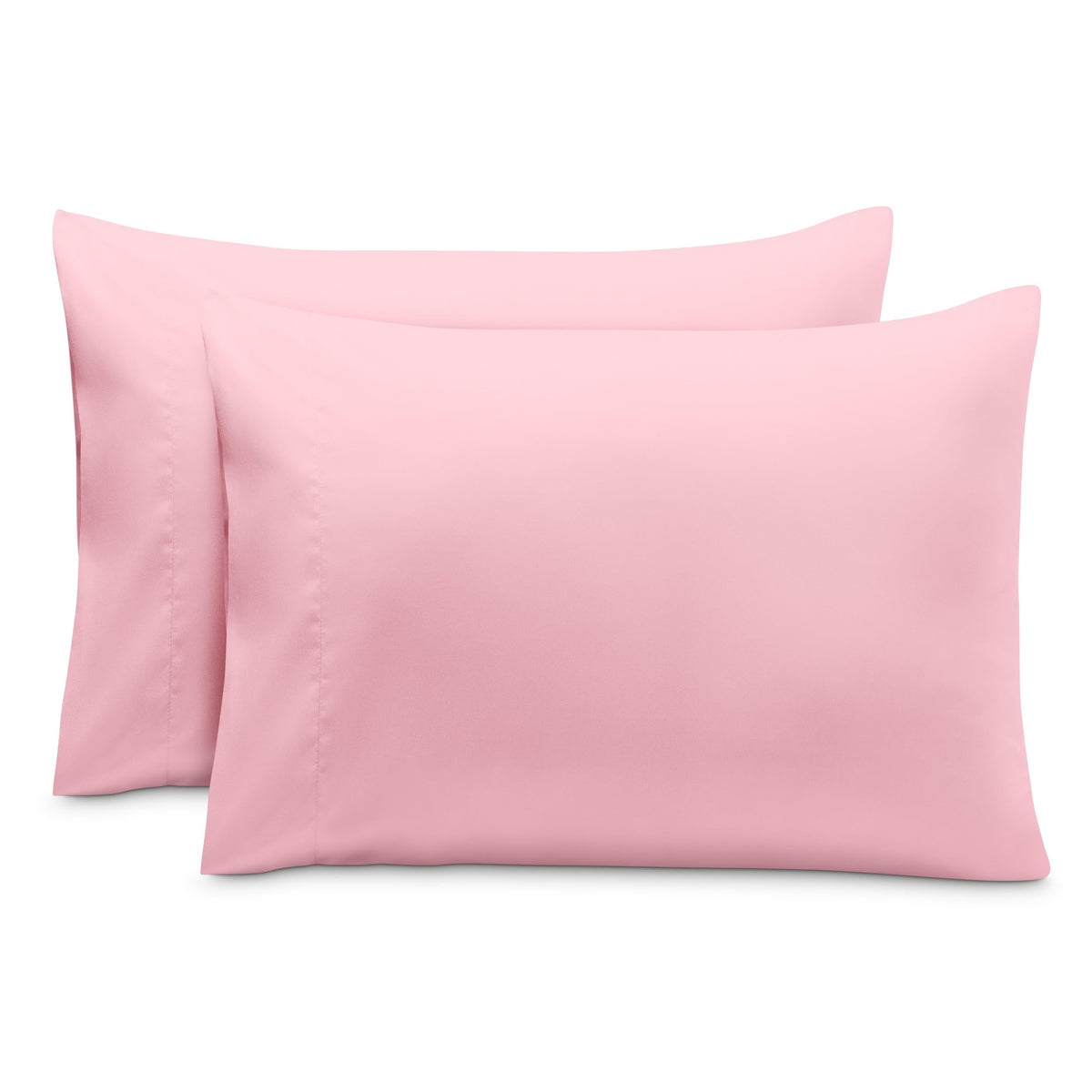 Bare Home toddler light pink pillowcase front view showing soft surface and color