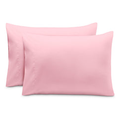 Bare Home toddler light pink pillowcase front view showing soft surface and color