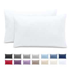 Bare Home toddler pillowcase front view with smooth weave and clean white fabric.