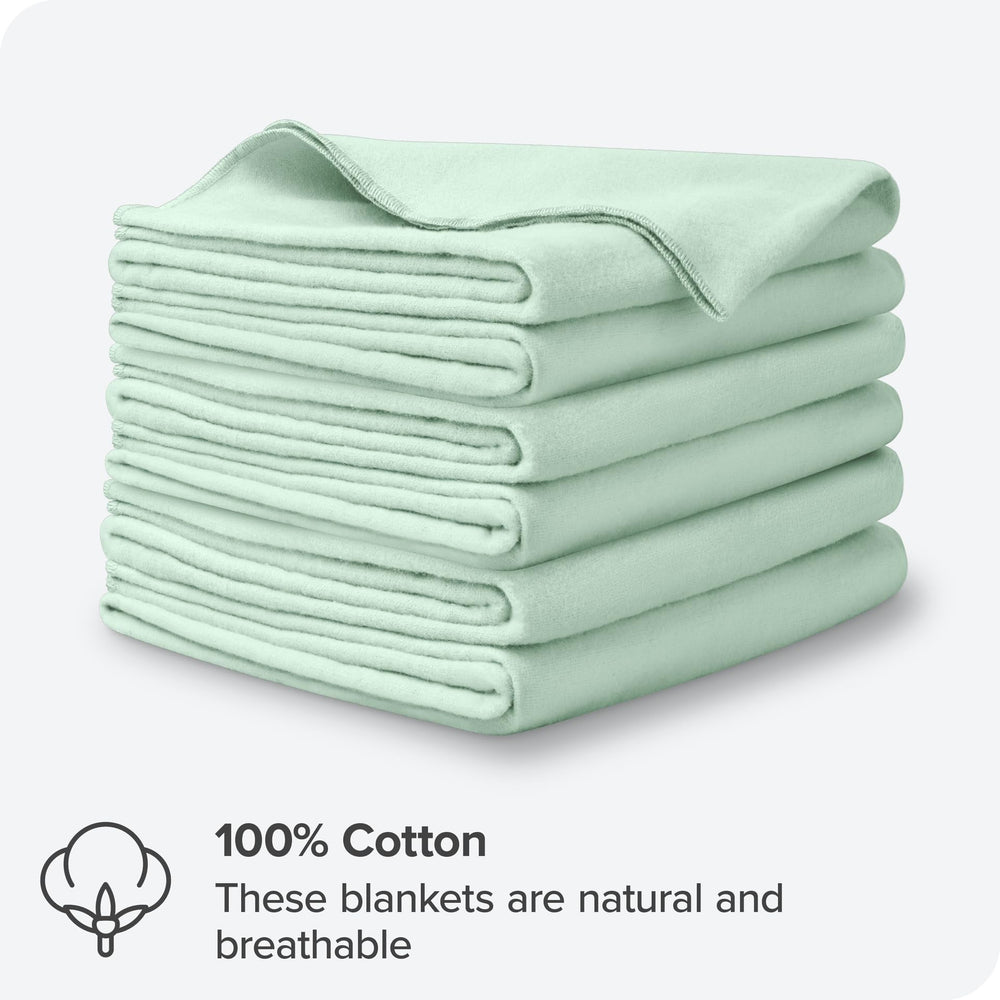 Bare Home mint flannel fabric close-up highlighting soft texture