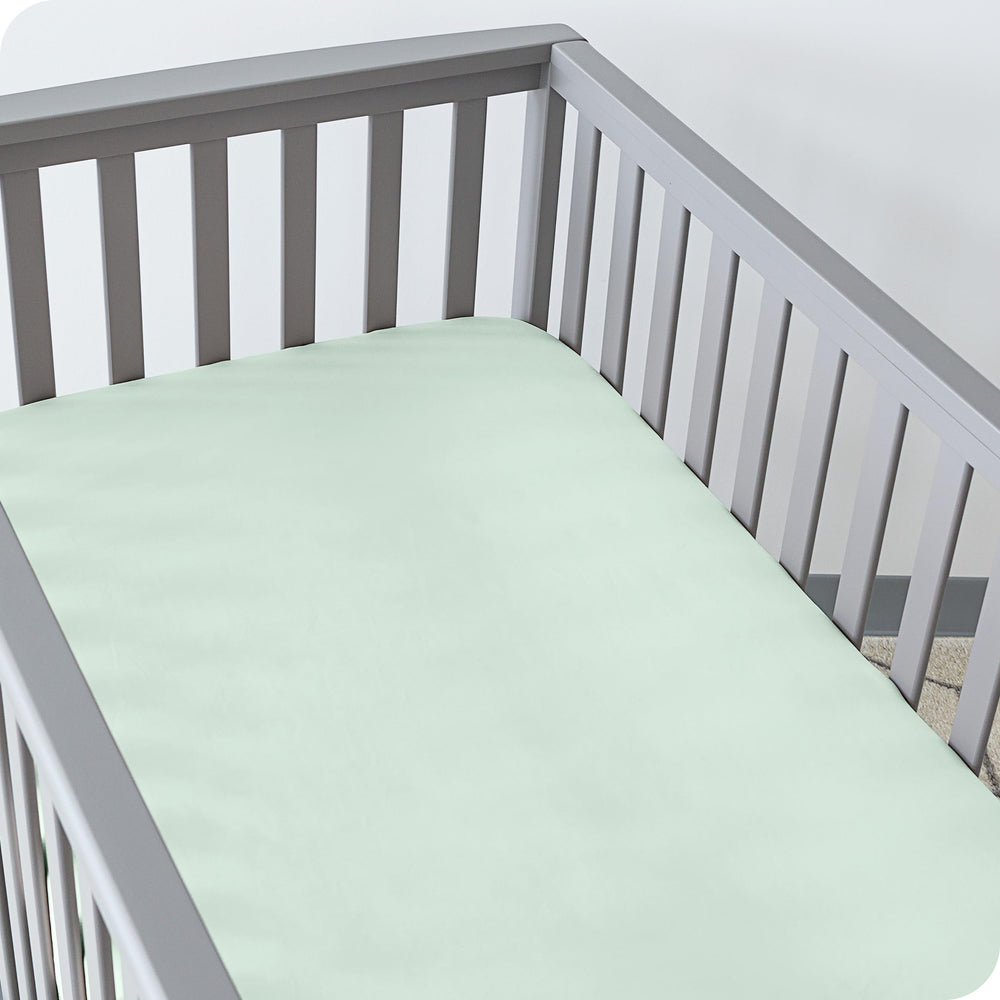 Bare Home Spring Mint sheet is machine washable for easy care