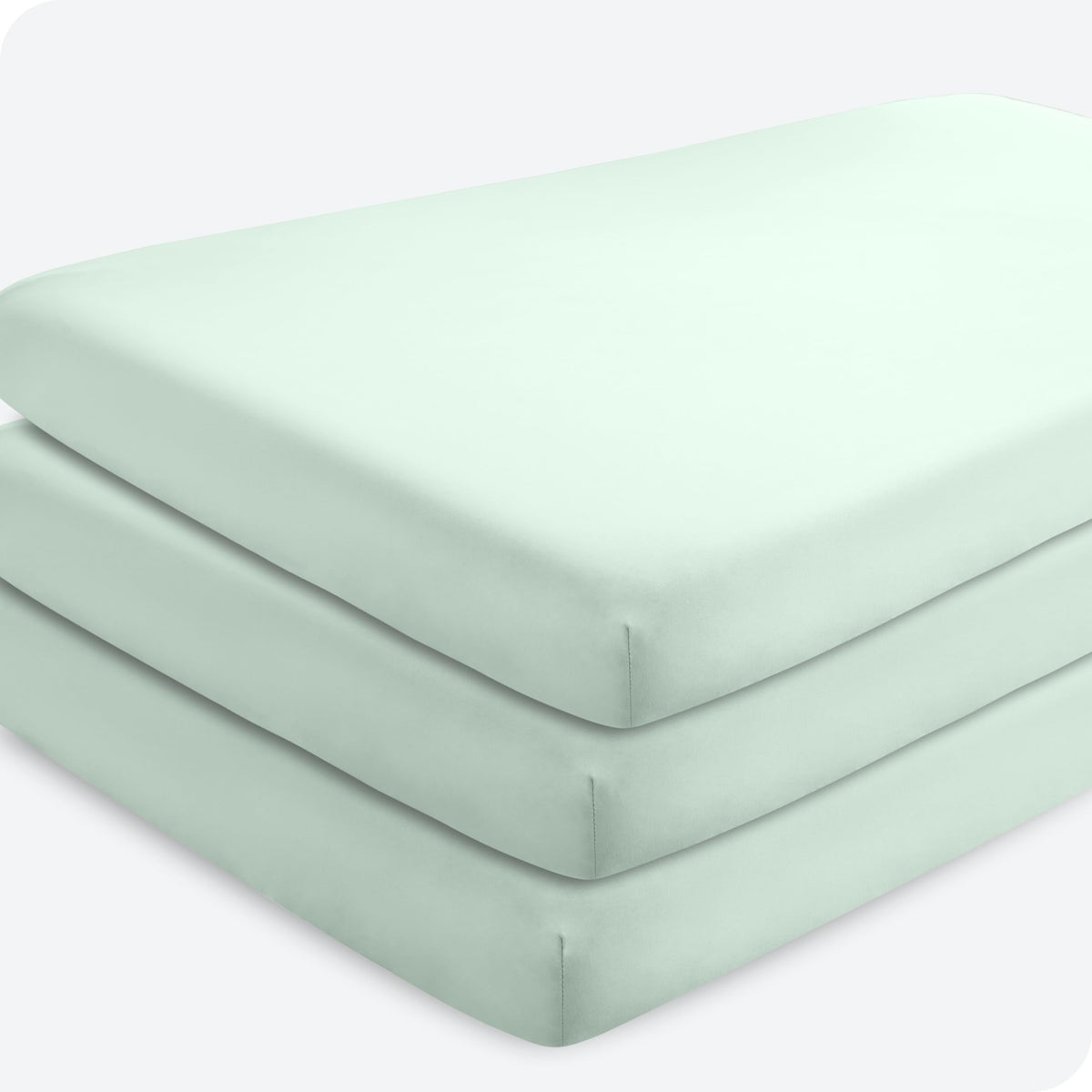 Bare Home Spring Mint crib sheet in soft microfiber for gentle baby sleep