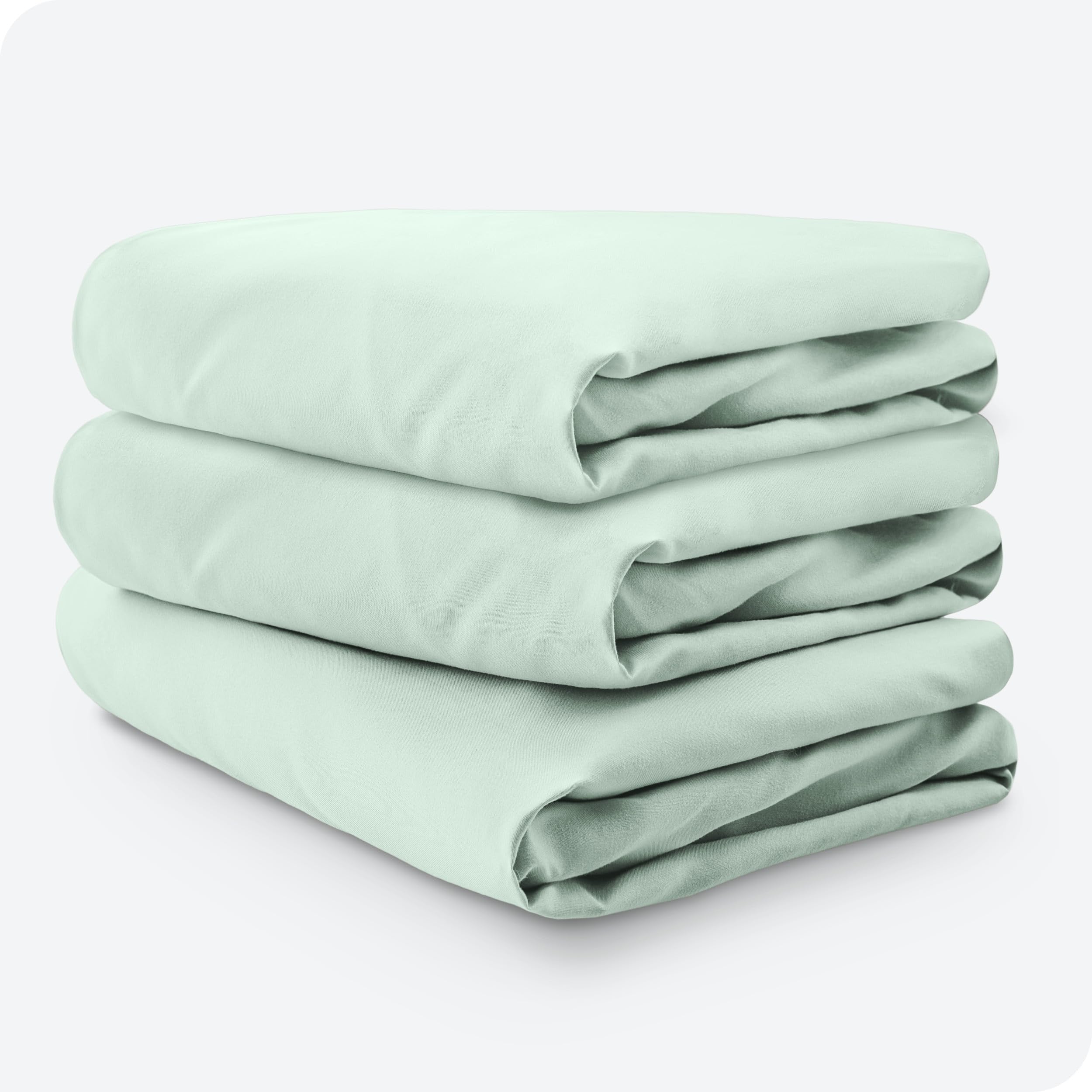 Three-pack Bare Home Spring Mint crib sheets for easy changes