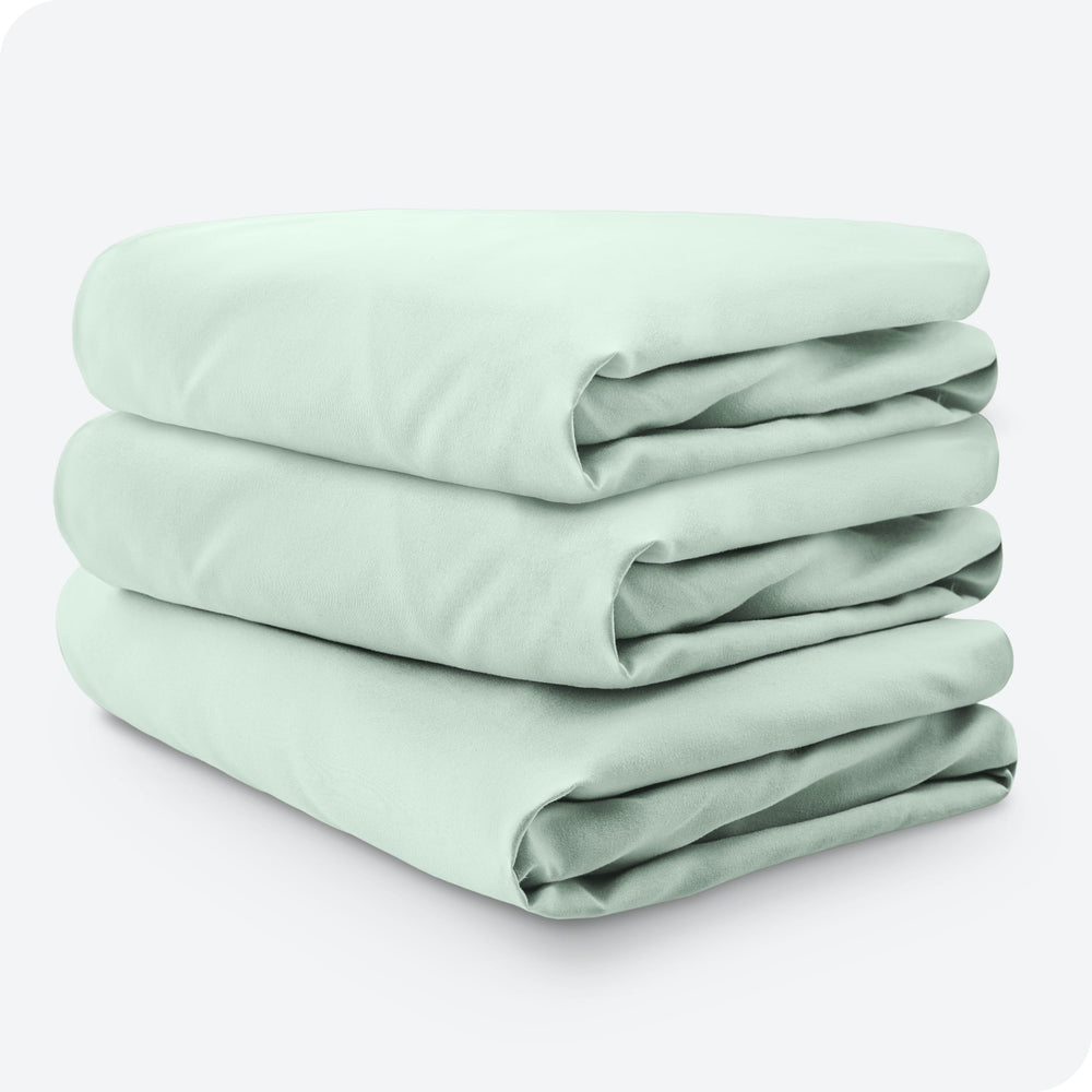 Three-pack Bare Home Spring Mint crib sheets for easy changes