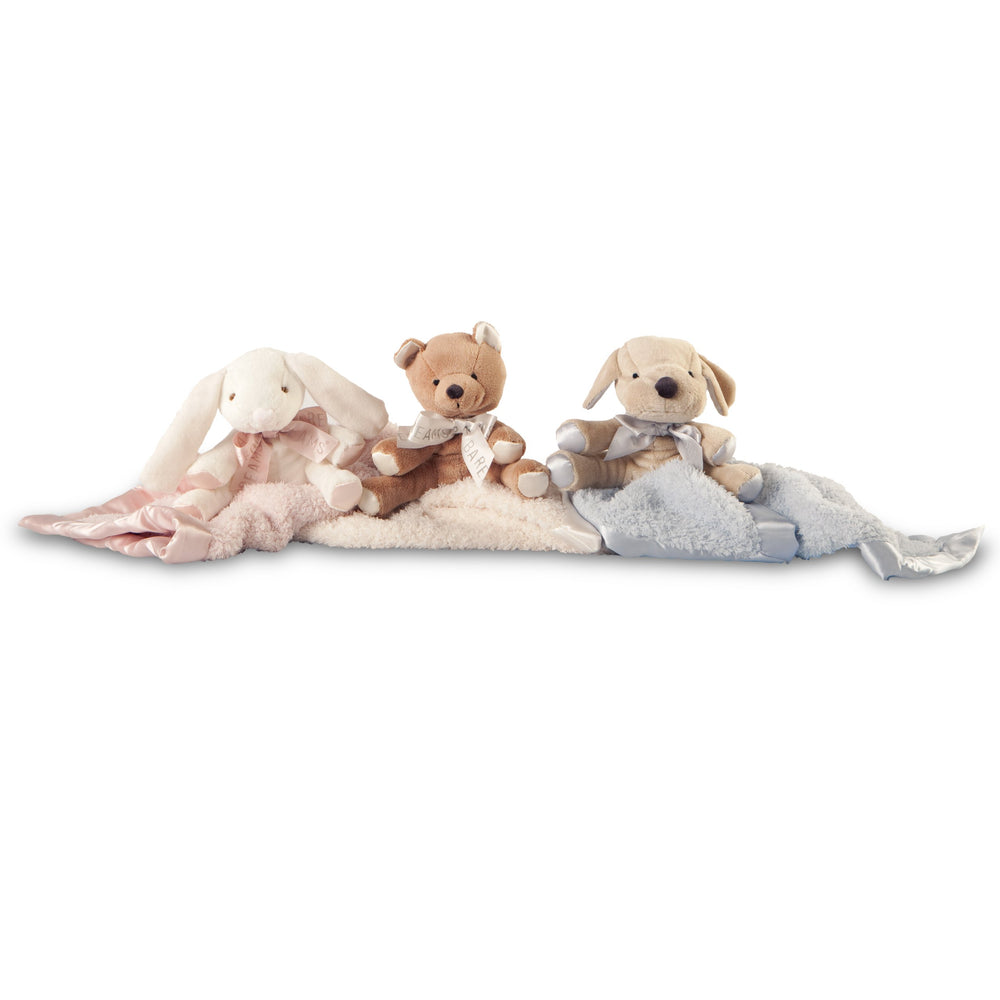 Barefoot Dreams CozyChic Buddie pink bunny attached blanket secure comfort