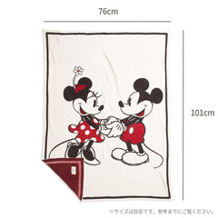 Barefoot Dreams CozyChic Classic Disney Mickey Minnie blanket closeup knit texture.