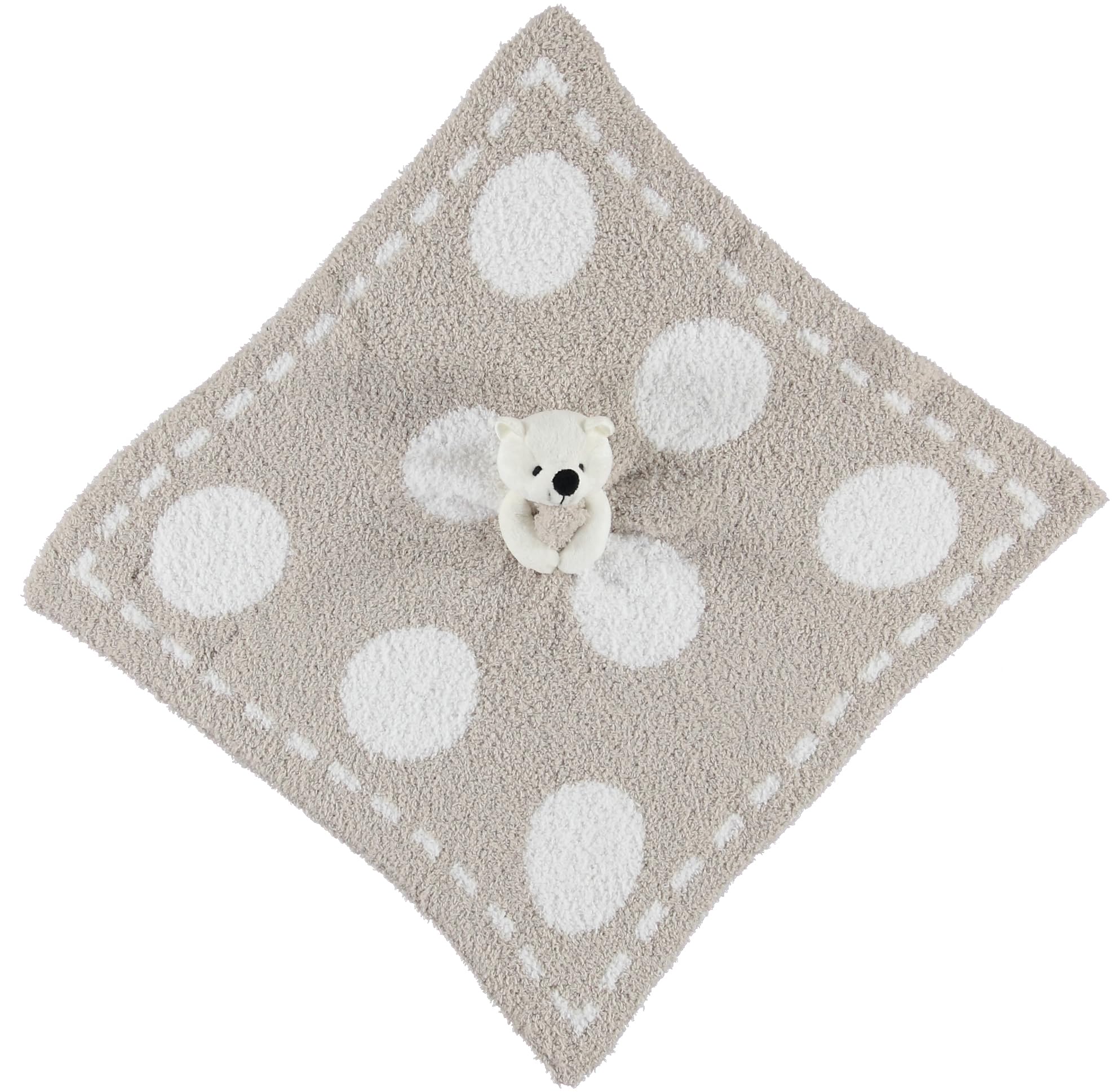 Barefoot Dreams CozyChic Dream Buddie full view with blanket for secure on-the-go companion.