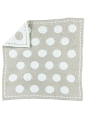 Barefoot Dreams CozyChic Dream Receiving Blanket in stone-white circles for daily cuddles