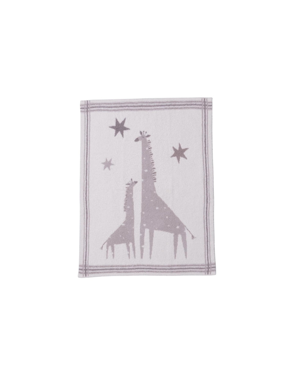 Barefoot Dreams CozyChic giraffe stroller blanket in sandstone multi, ideal for on-the-go warmth.