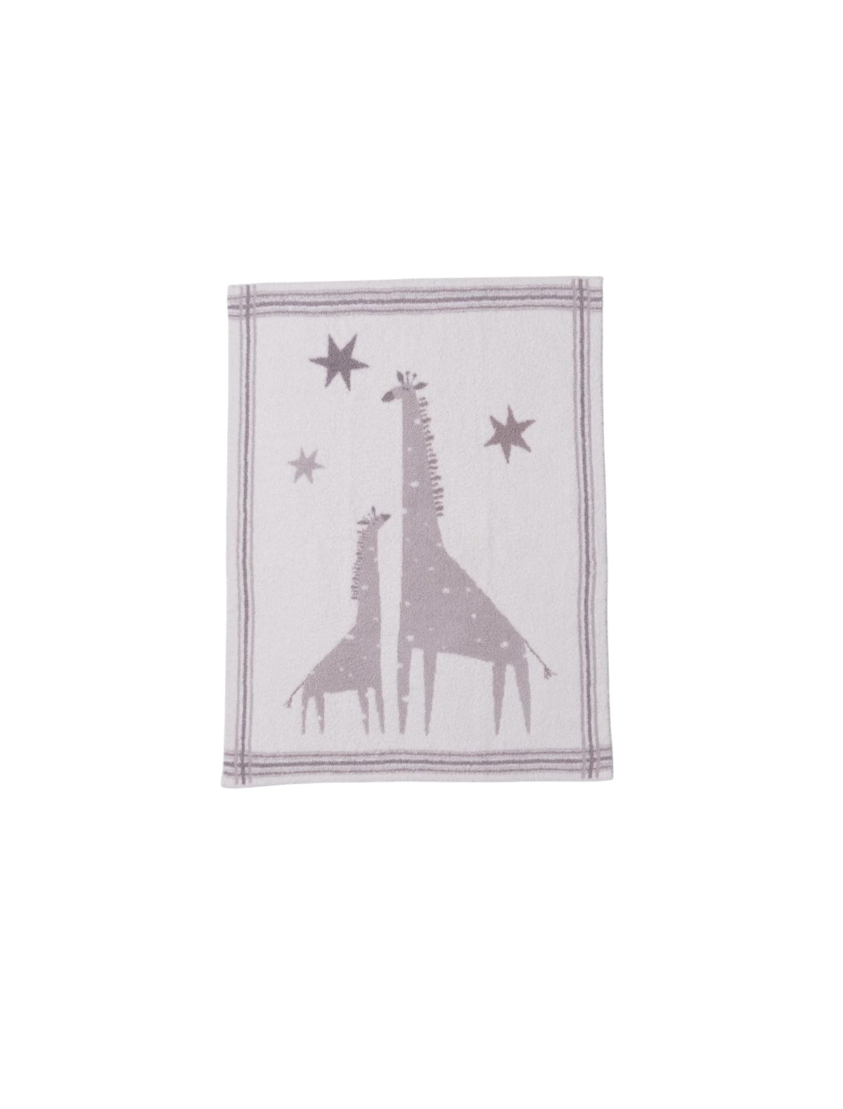 Barefoot Dreams CozyChic giraffe stroller blanket in sandstone multi, ideal for on-the-go warmth.
