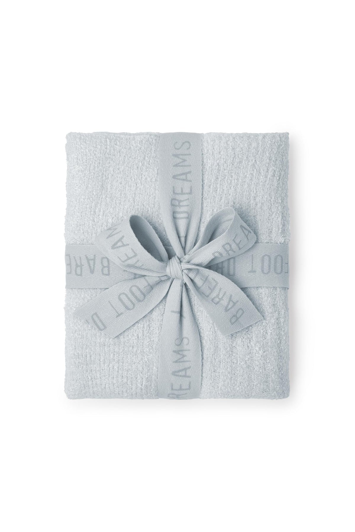 Barefoot Dreams CozyChic Lite blanket in blue showing velvety softness for naptime