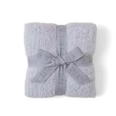 Barefoot Dreams CozyChic stroller blanket in Oyster warms baby on the go.