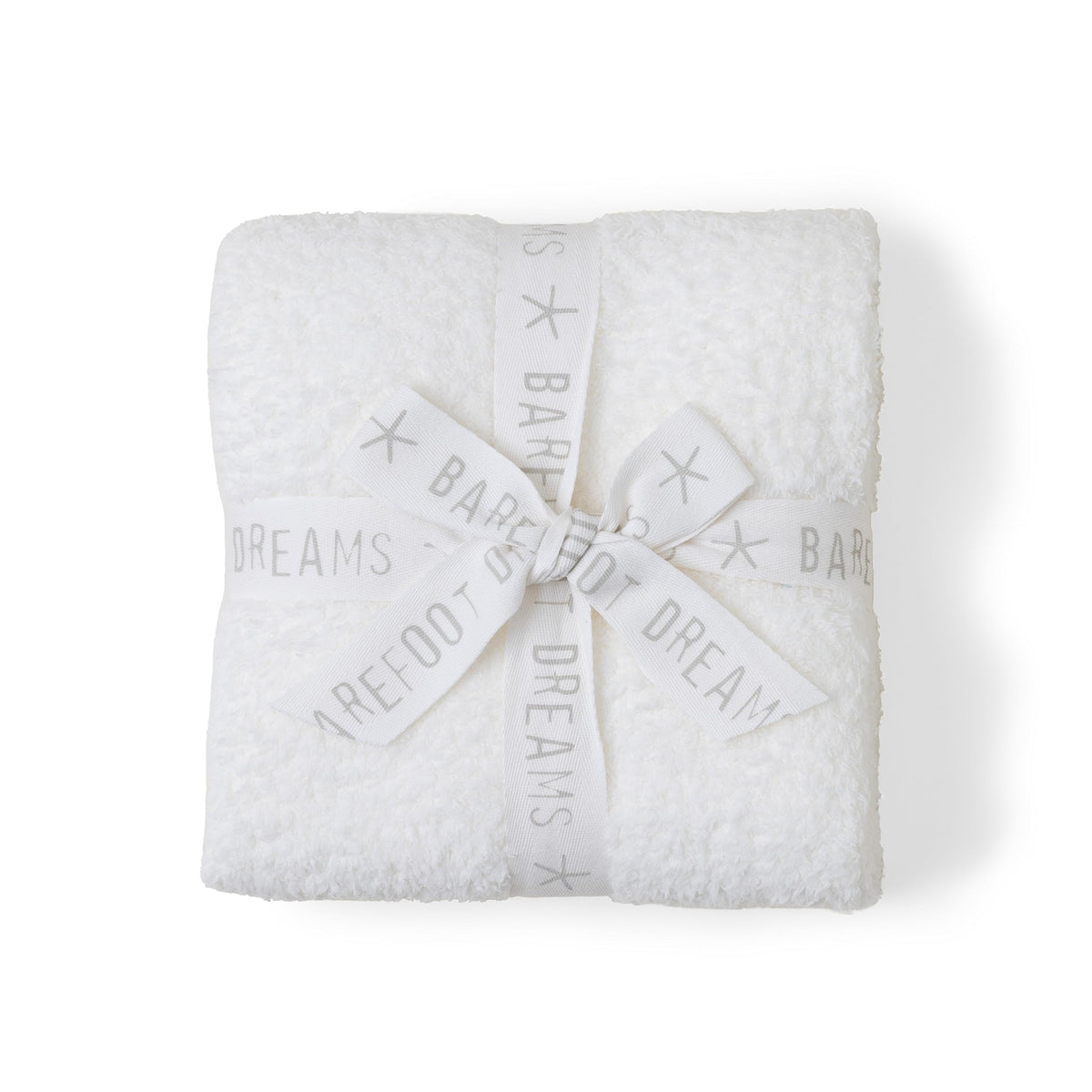 Barefoot Dreams CozyChic stroller blanket Pearl close-up border for warmth
