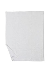 Barefoot Dreams CozyChic stroller blanket rib border detail on walks
