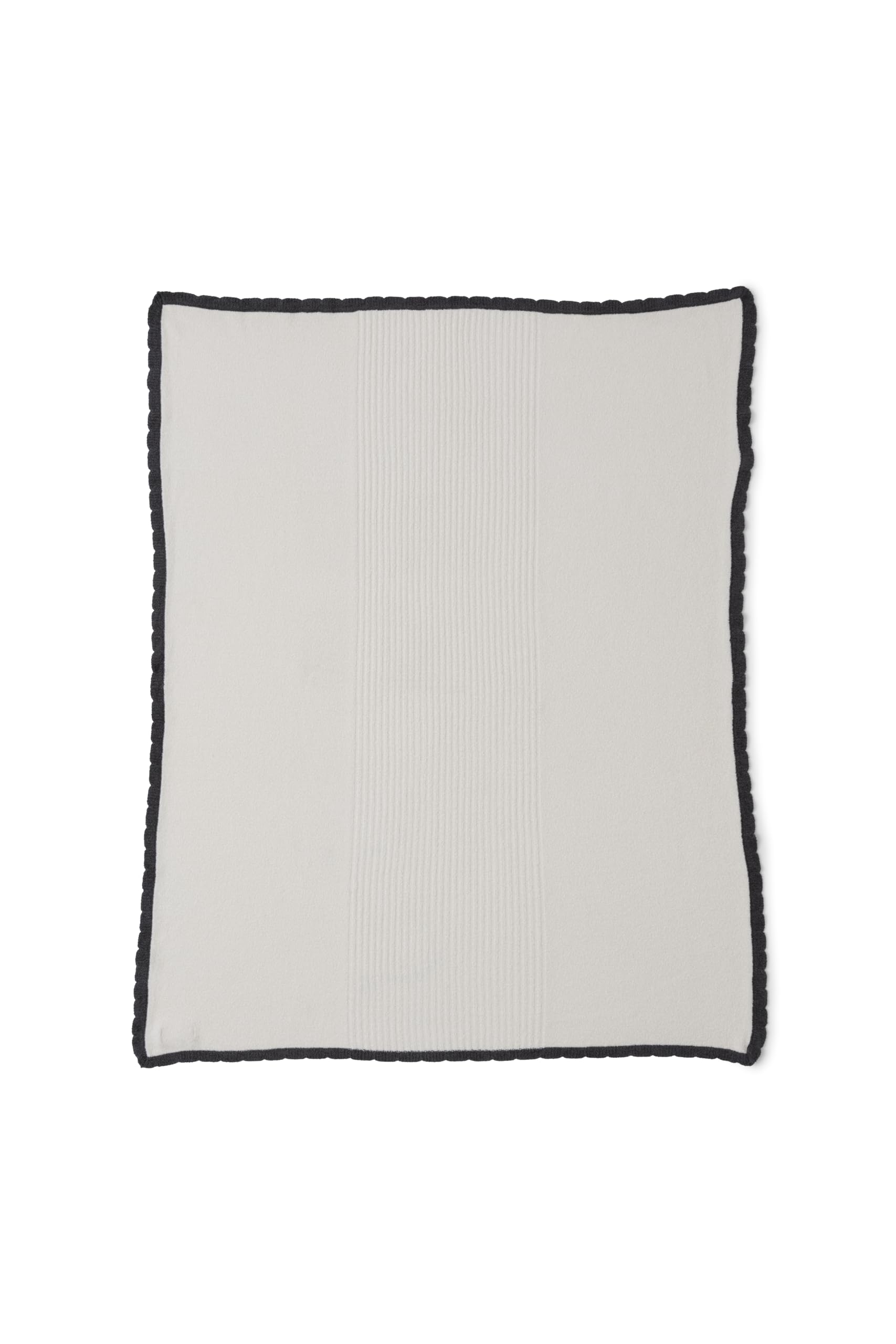 Barefoot Dreams Cozychic Ultra Lite scallop border in cream and carbon, elevating stroller style