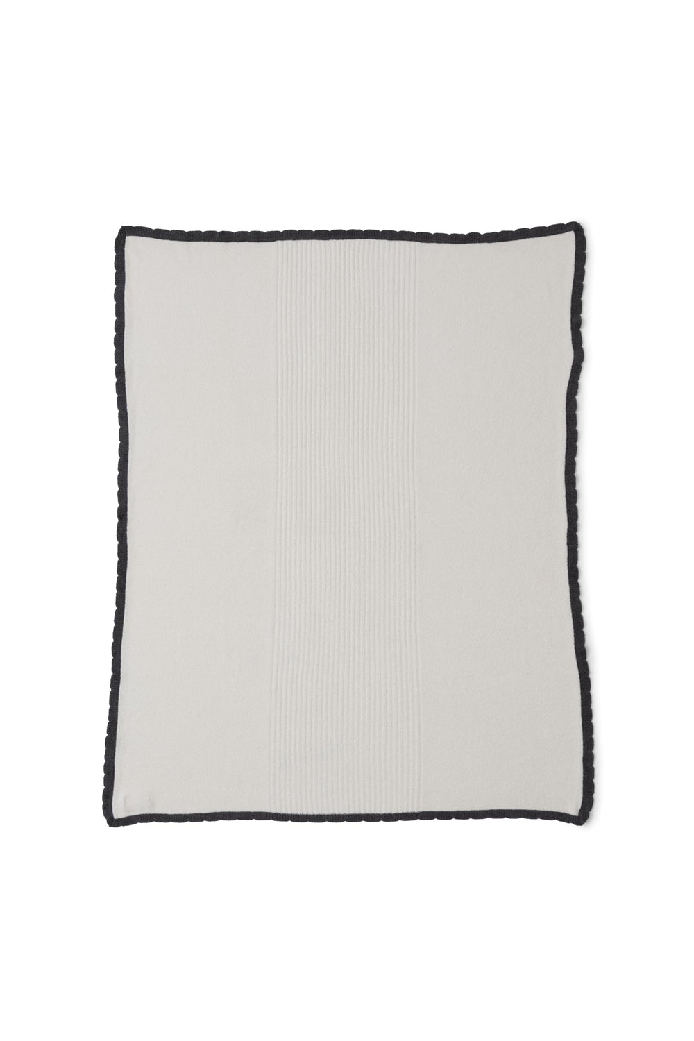 Barefoot Dreams Cozychic Ultra Lite scallop border in cream and carbon, elevating stroller style