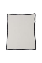 Barefoot Dreams Cozychic Ultra Lite scallop border in cream and carbon, elevating stroller style