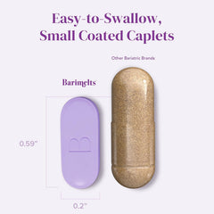 BariMelts dairy-free and gluten-free icons indicate allergen-friendly formulation