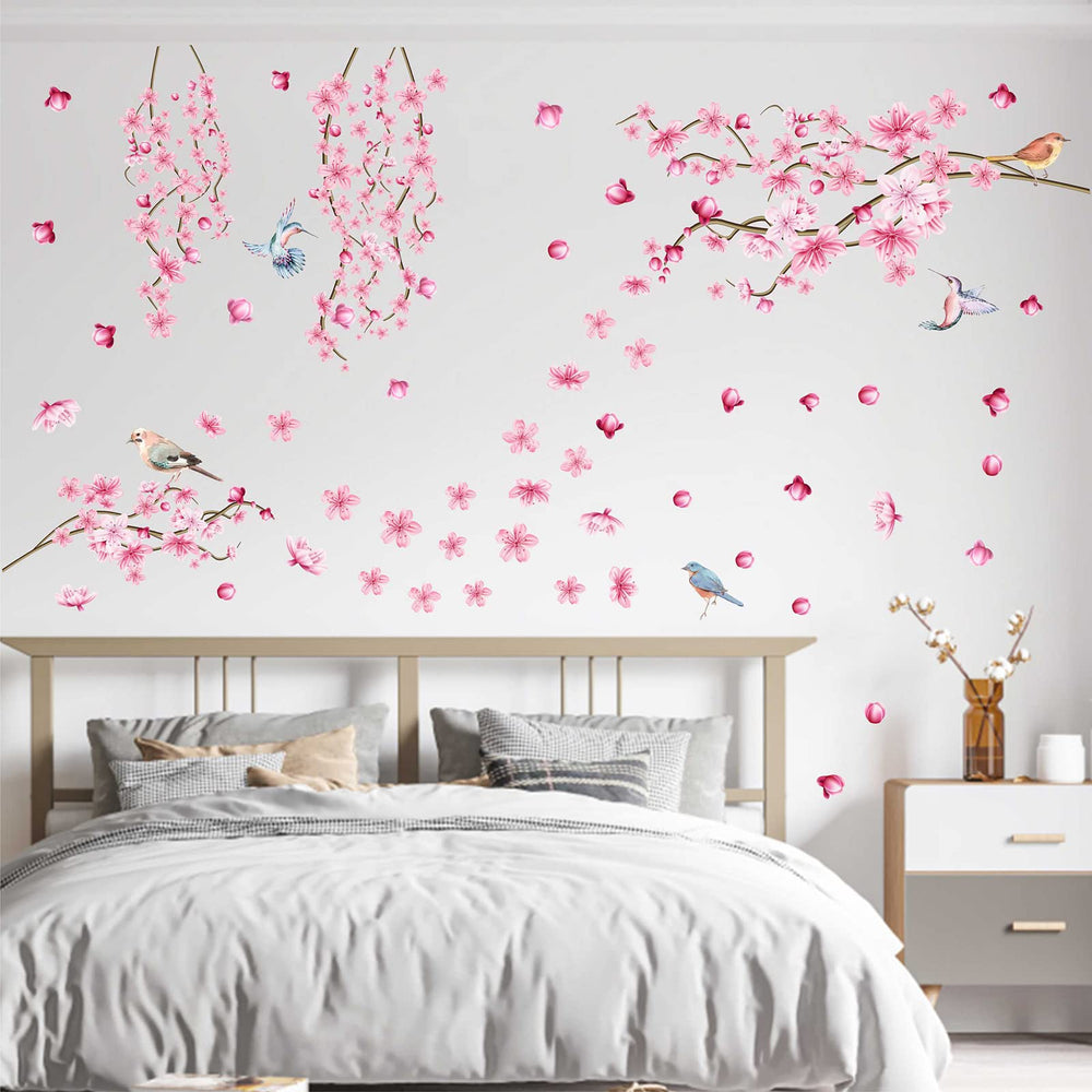 Barri Design Cherry Blossom birds wall sticker brings whimsy to kids' rooms.