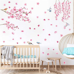 Barri Design removable pink flower cluster decal clarifies the blossom details.
