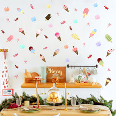 Barri Design colorful ice cream cone decal ideal for mirrors and doors in playful spaces