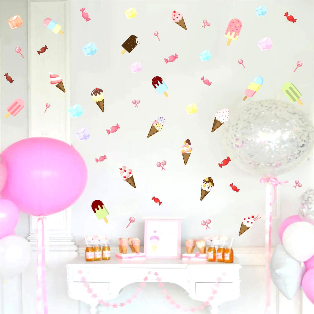 Barri Design kids room decor ice cream decals for bright, cheerful spaces