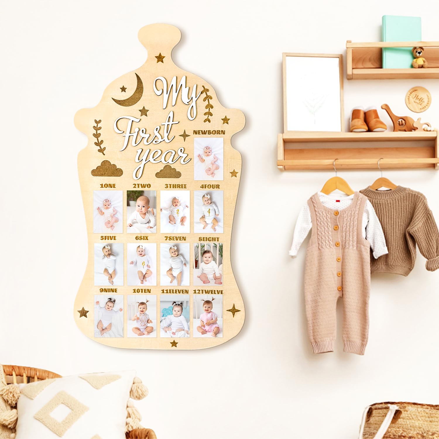 Barri Design Durable wooden frame ideal for wall display and photo sharing.