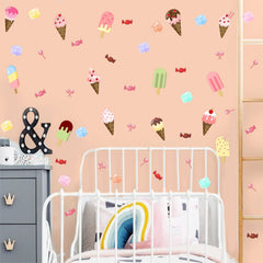 Barri Design removable candy cone stickers for nursery decor, no wall damage