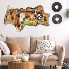 Barri Design rustic cow wall art suitable for bedrooms