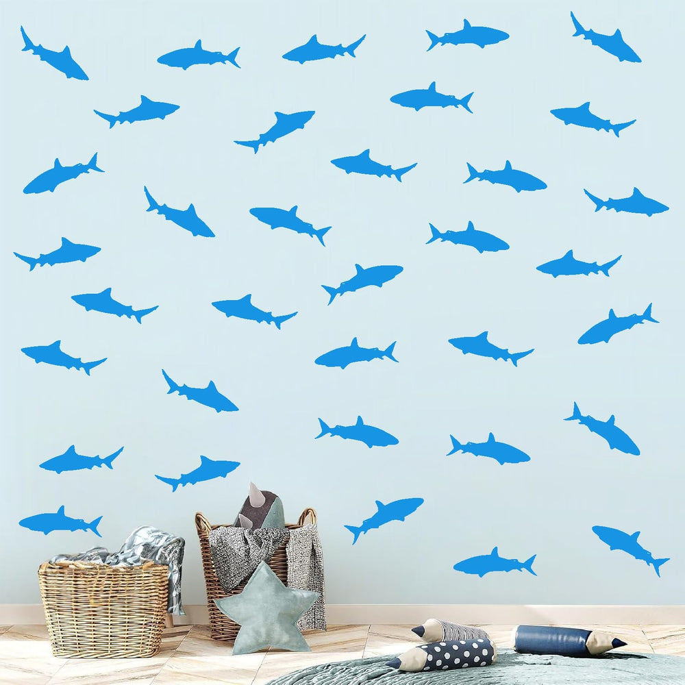 Barri Design small shark decal peel stick simplifies quick room refreshes