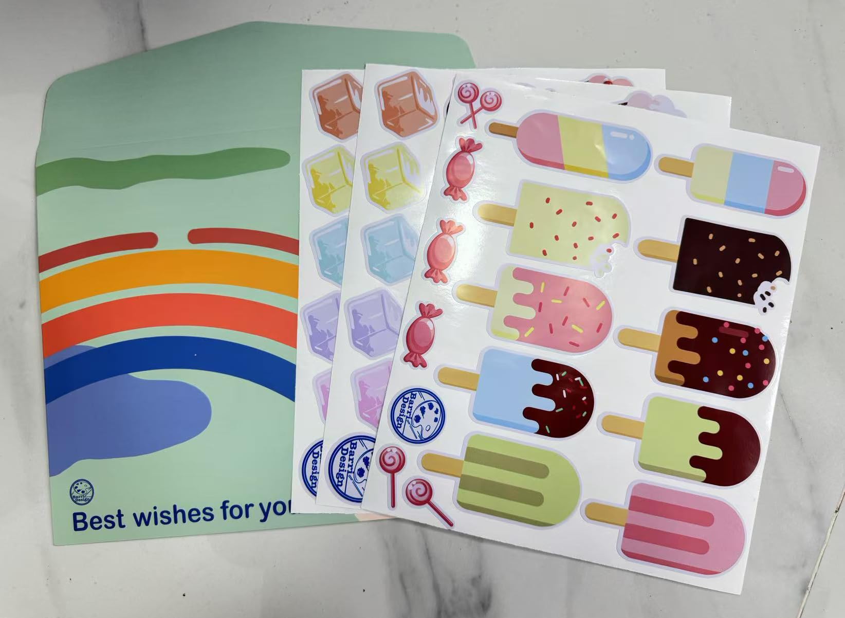 Barri Design summer wall stickers removable and repositionable for flexible layouts