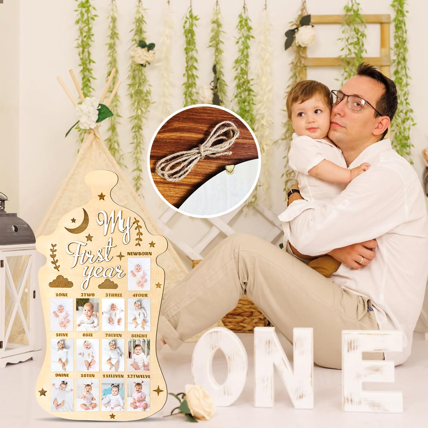 Barri Design Easy personalization with crayons or pens on the one-year board.
