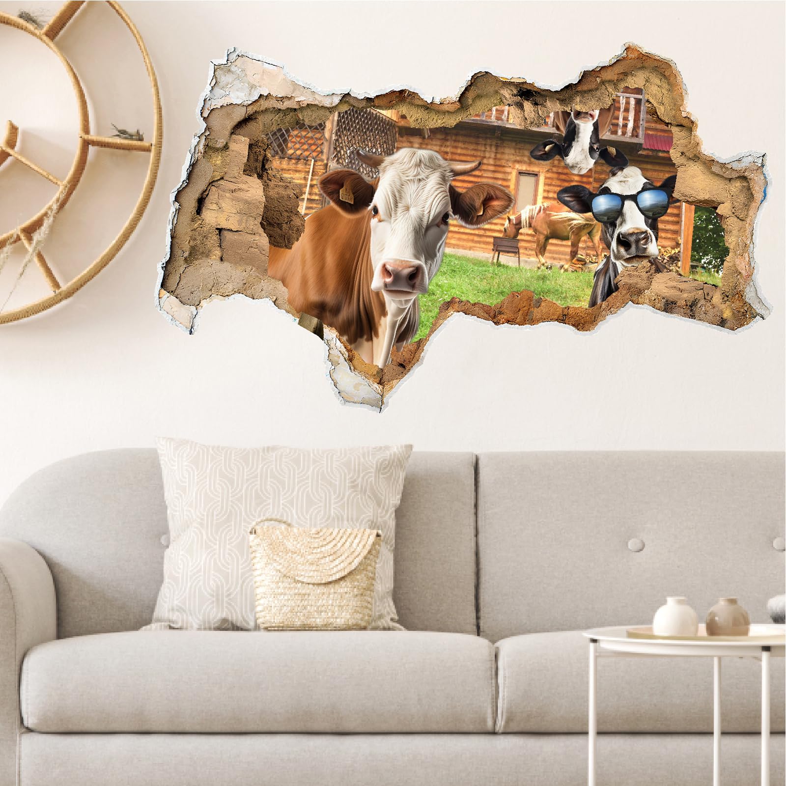 Barri Design living room wall sticker adds color and whimsy