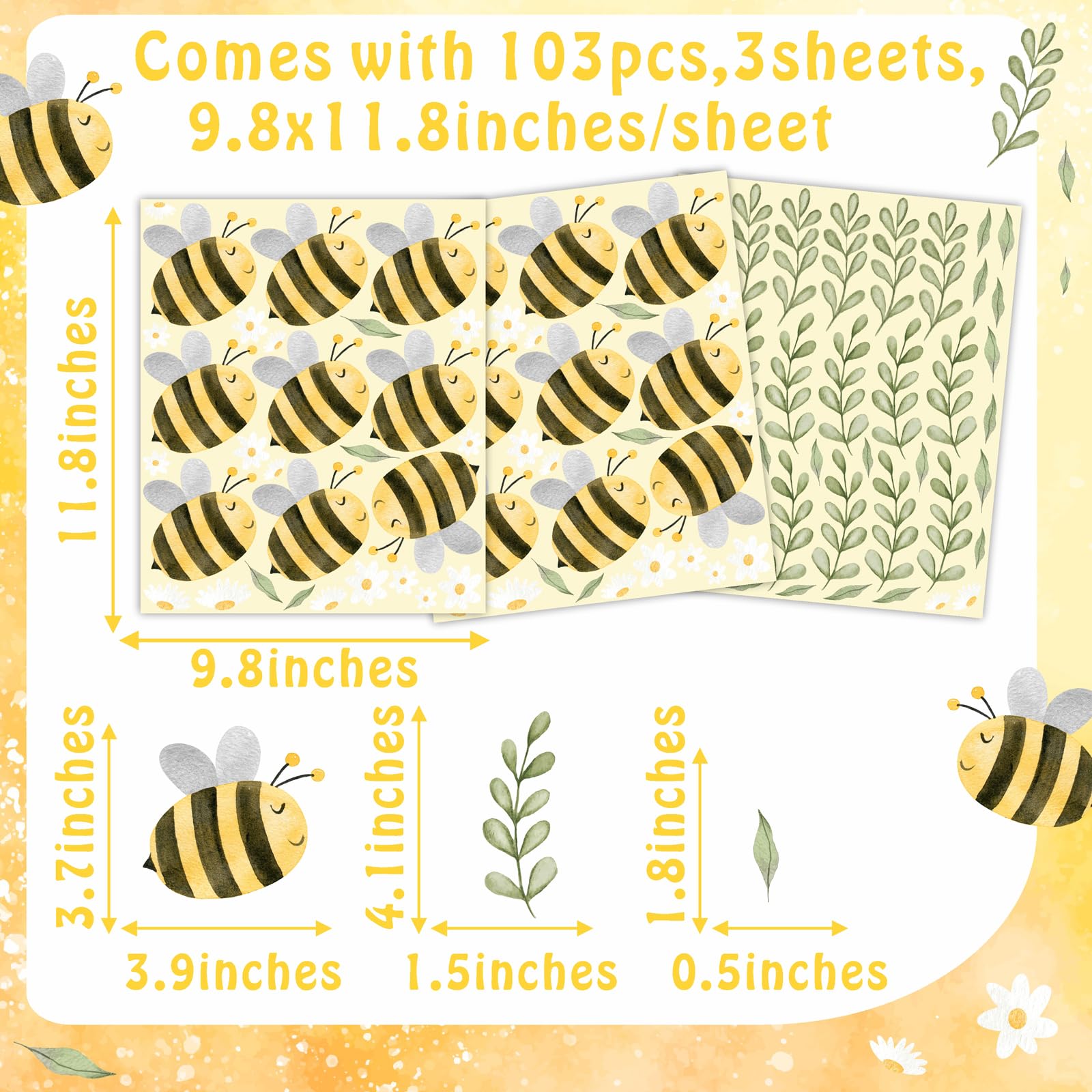 Barri Design wall decals feature bumble bees for kid-friendly decor.