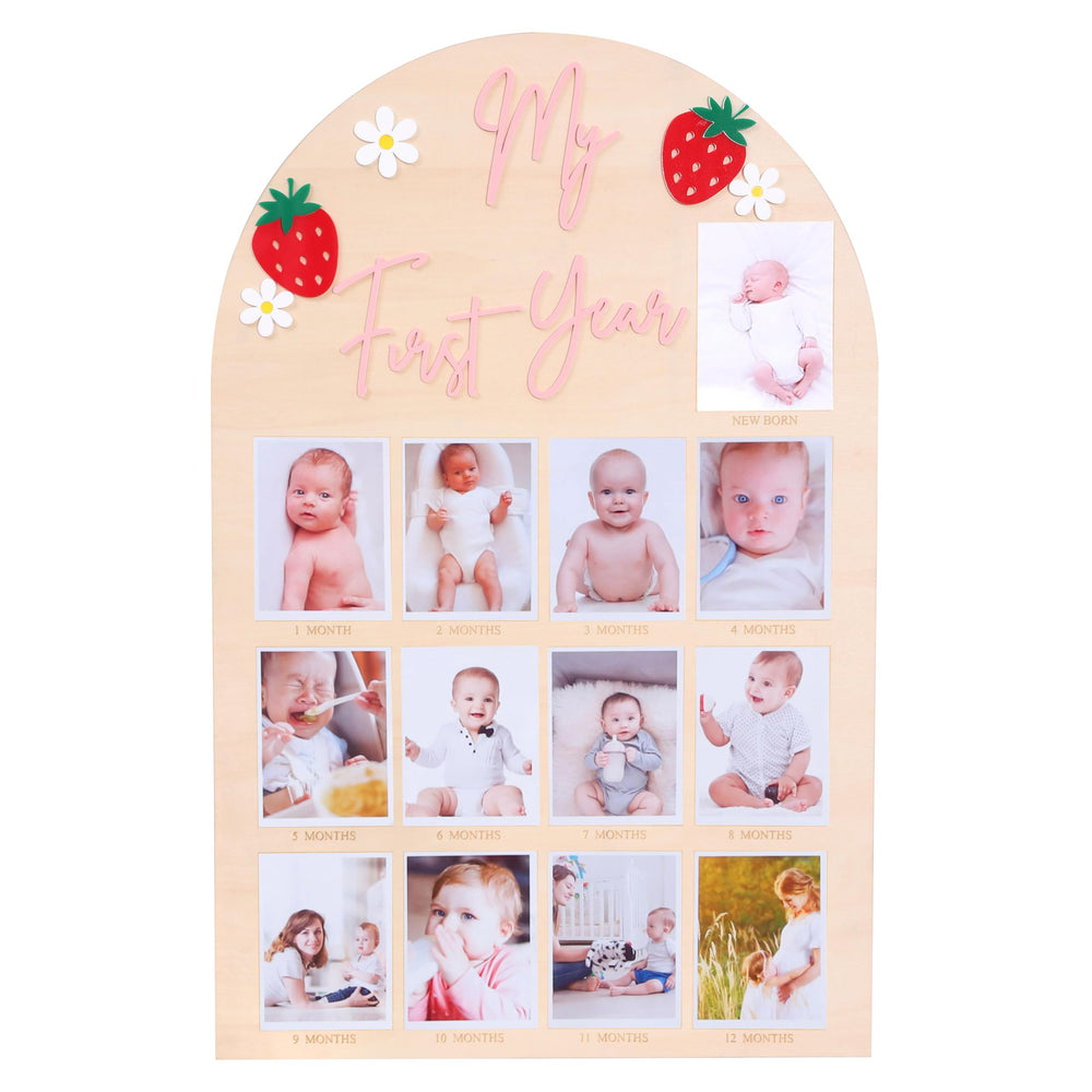 BASCT strawberry board easy photo swap with glue dots not included.