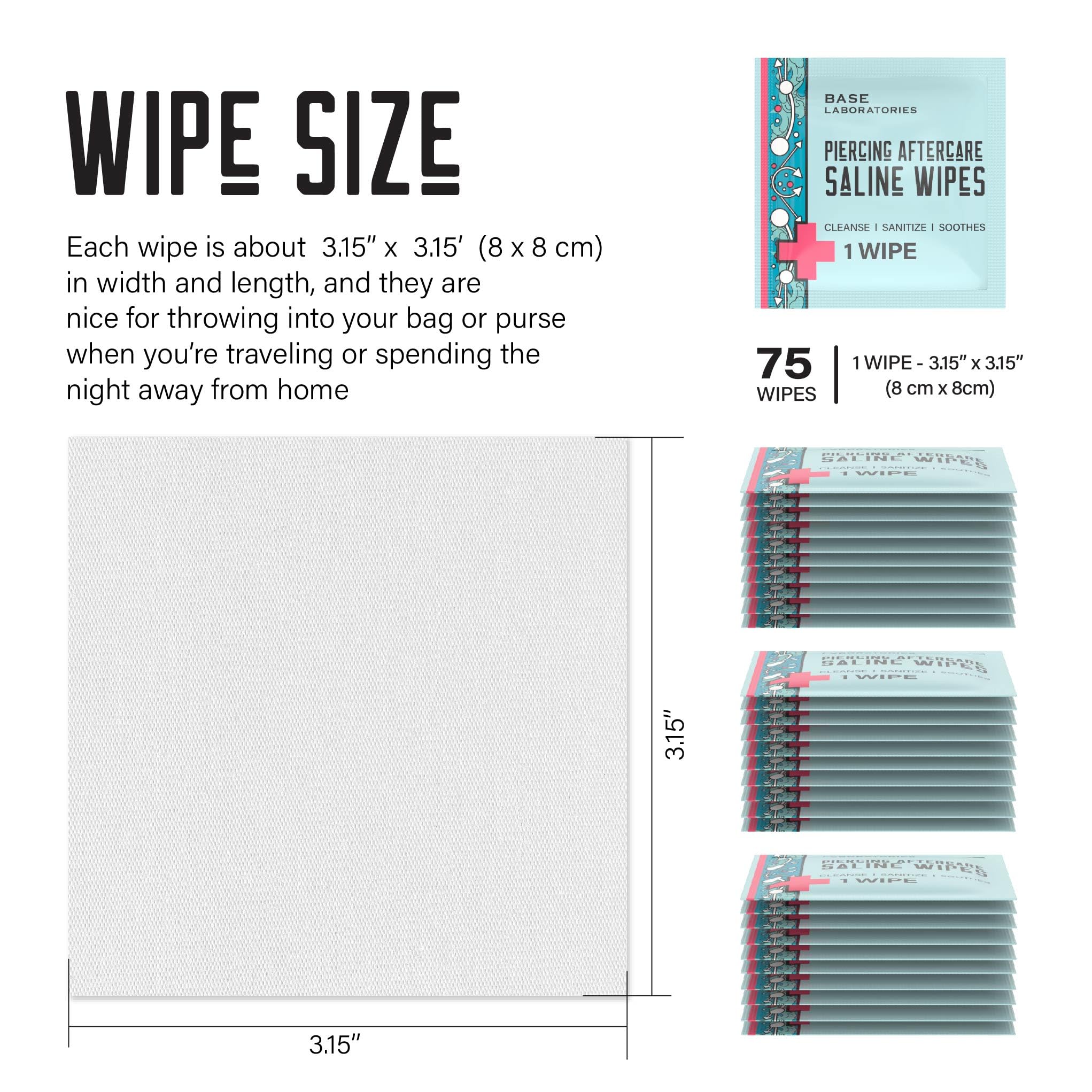 Base Laboratories Piercing Aftercare Wipes for keloid bumps around piercings.