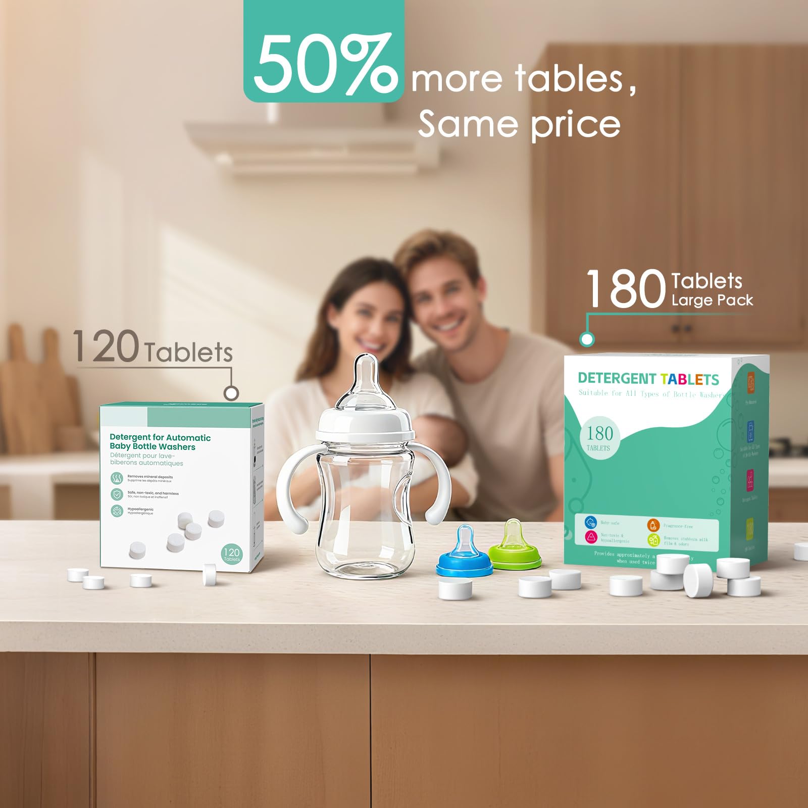 Dissolves quickly for fast bottle cleaning sessions