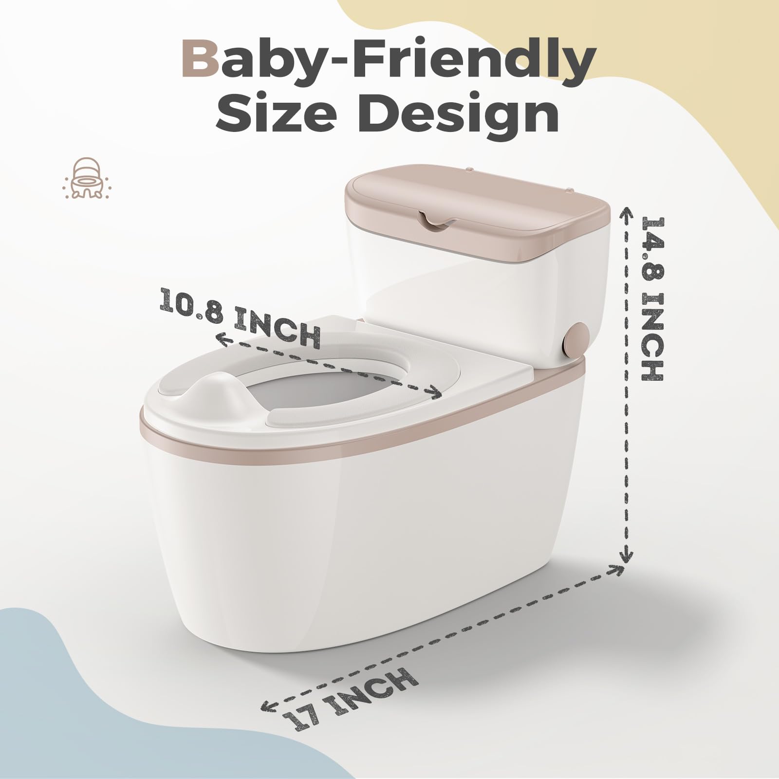 Basece removable seat doubles as a big-toilet attachment for growing toddlers.