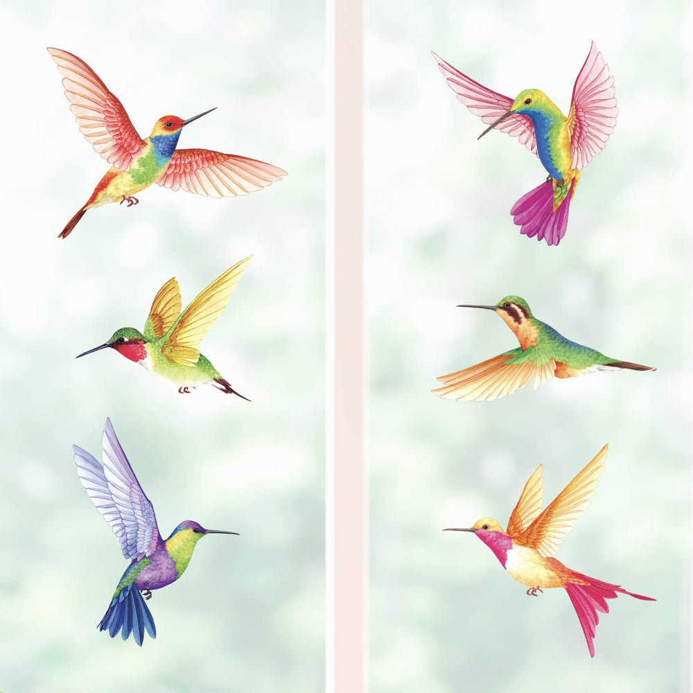 BASHOM DS2-4002 hummingbirds living room art enhances space with vibrant vinyl art