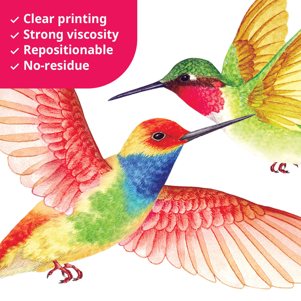 BASHOM DS2-4002 hummingbirds sticker easy to apply and reposition without mess