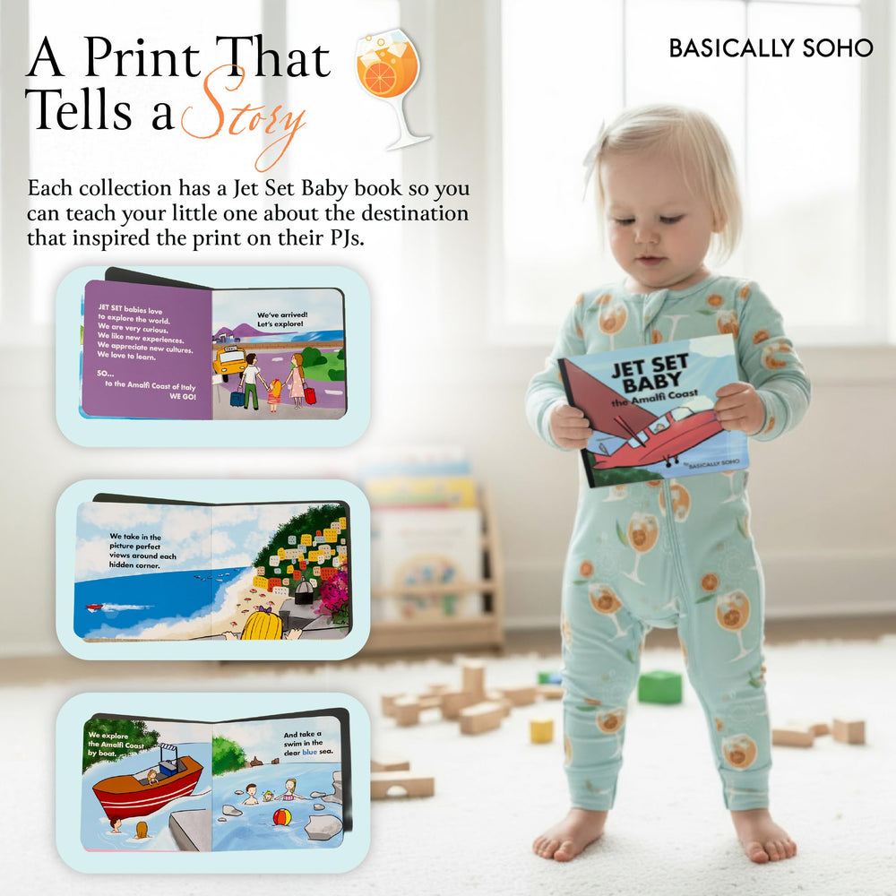 Basically SoHo Jet Set book for toddlers complements the romper