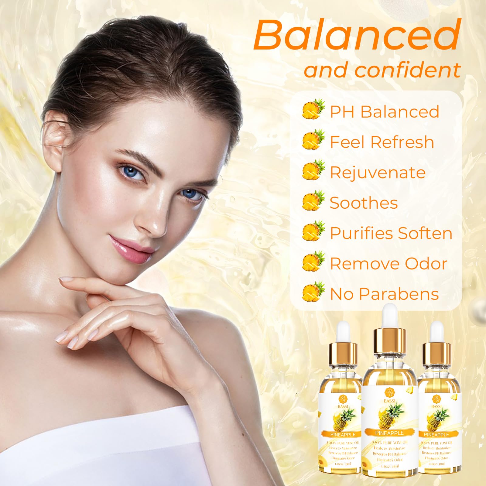 BASSI 2-pack packaging, convenient natural feminine care on the go.