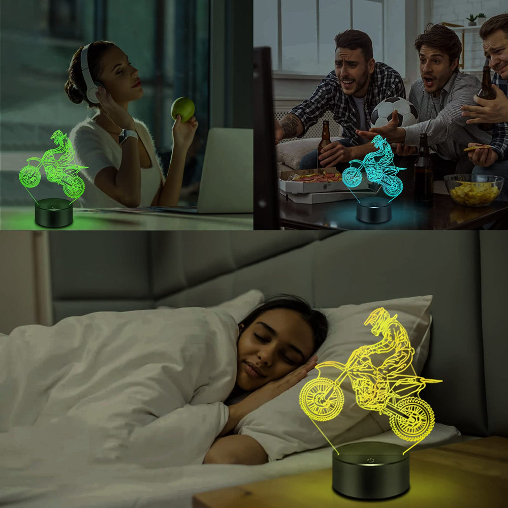 BASSI remote-control night light switches colors with a simple touch or remote