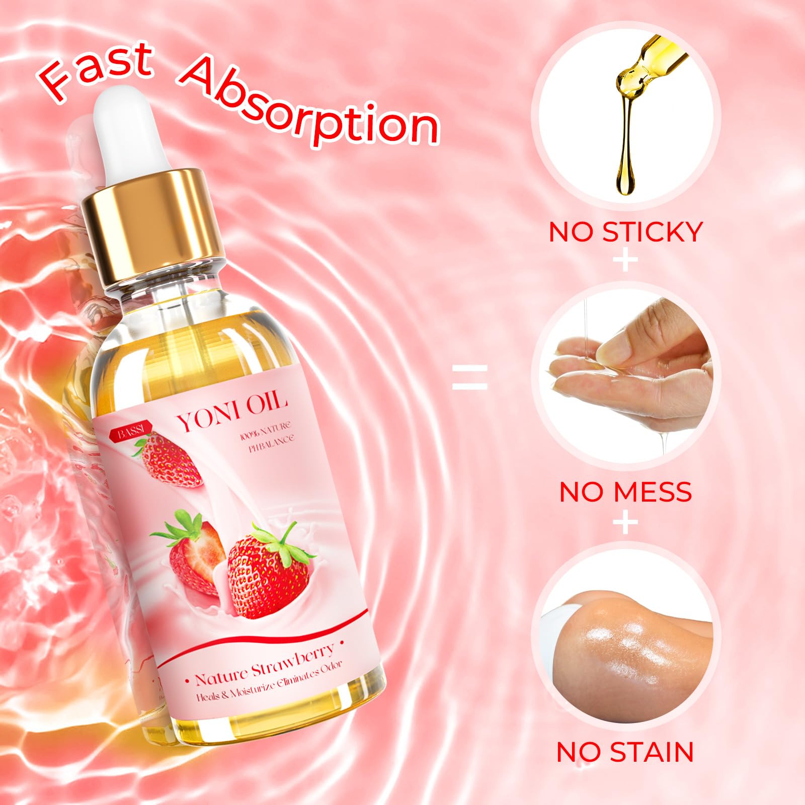 BASSI Fruity floral aroma conveys refreshing scent during routine.