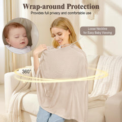 Basumee nursing cover privacy cap providing full coverage for discreet feeding