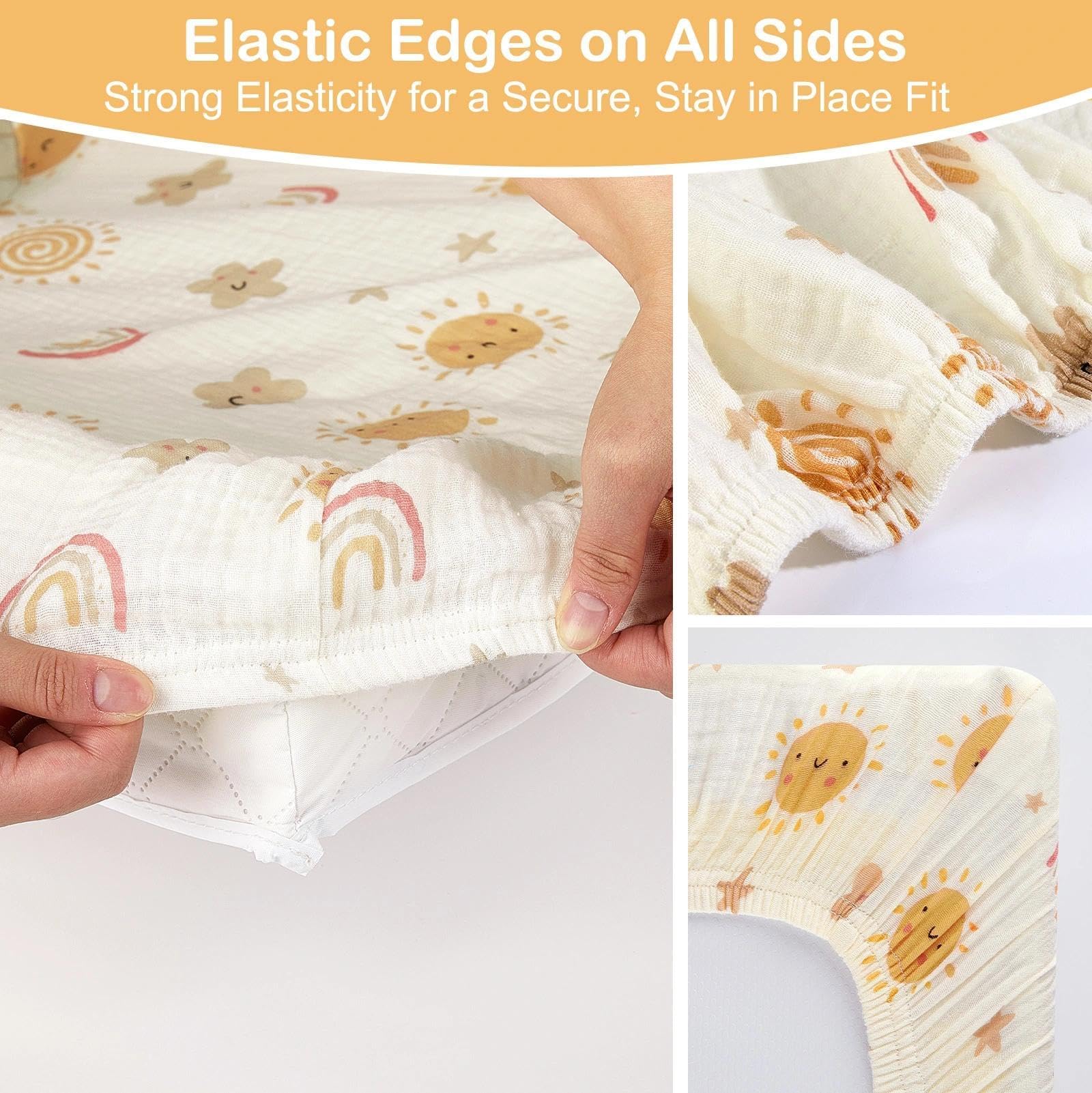 Basumee soft baby-friendly muslin surface feels gentle against skin
