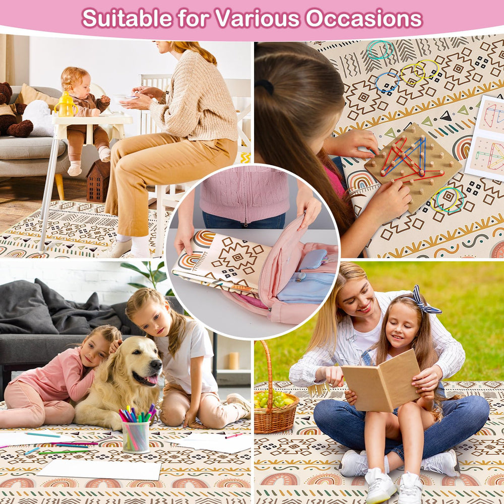 Basumee Splat Mat durable stitching protects against daily spills.