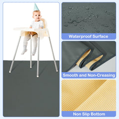 Basumee Splat Mat features durable stitching for long-lasting use.